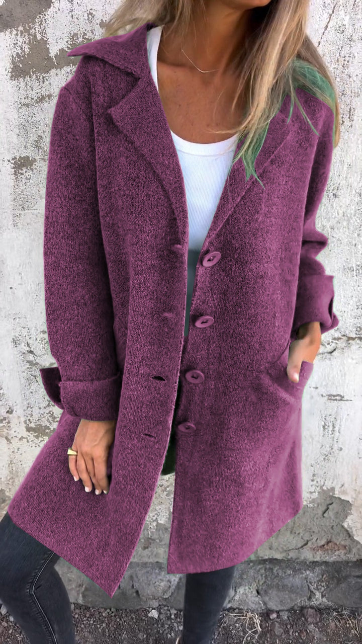 Wool Single Breasted Long Coat