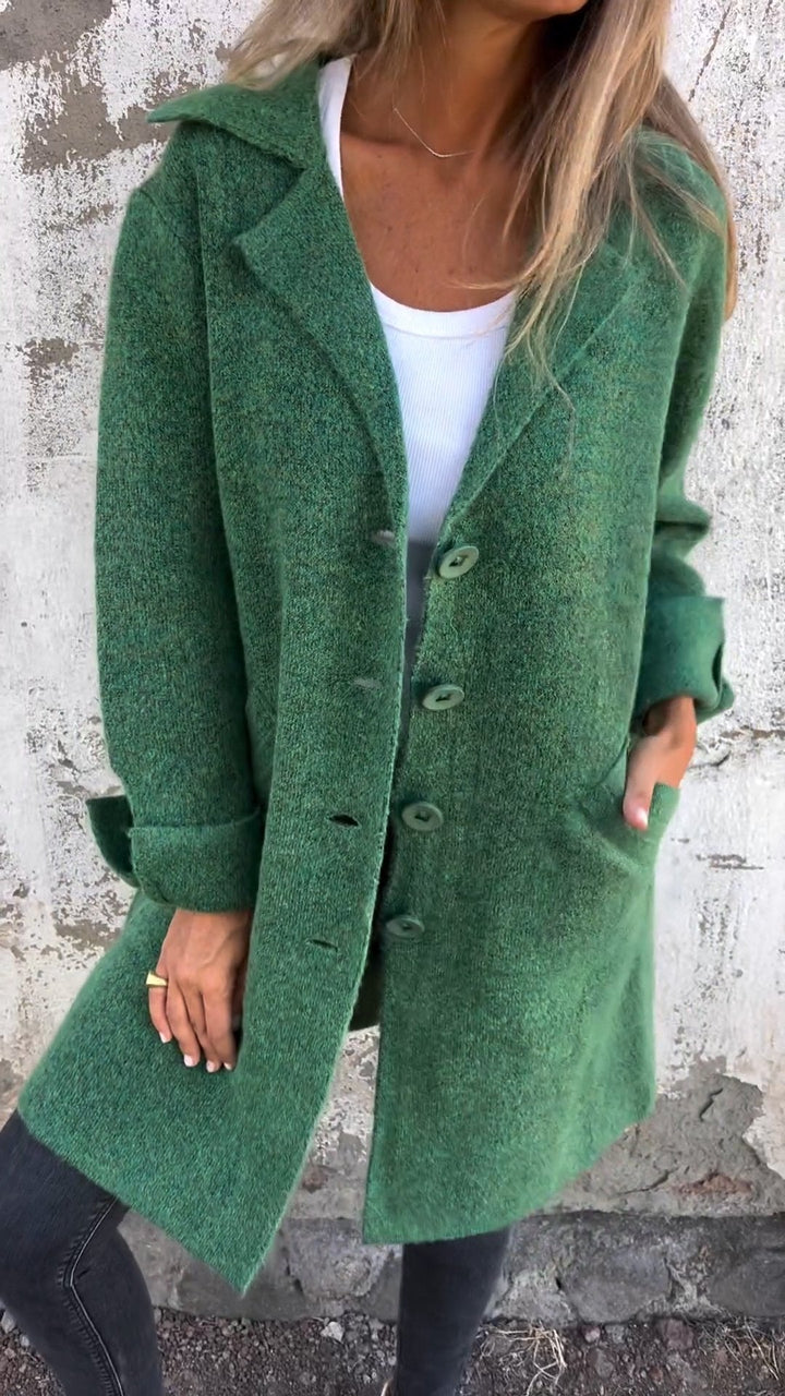 Wool Single Breasted Long Coat