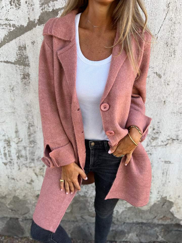 Wool Single Breasted Long Coat