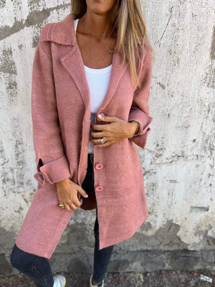 Wool Single Breasted Long Coat